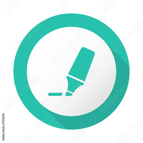 Flat Long Shadow Icon - Vector