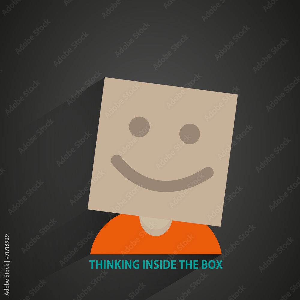 man with box head