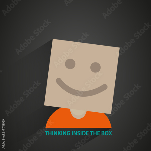 man with box head