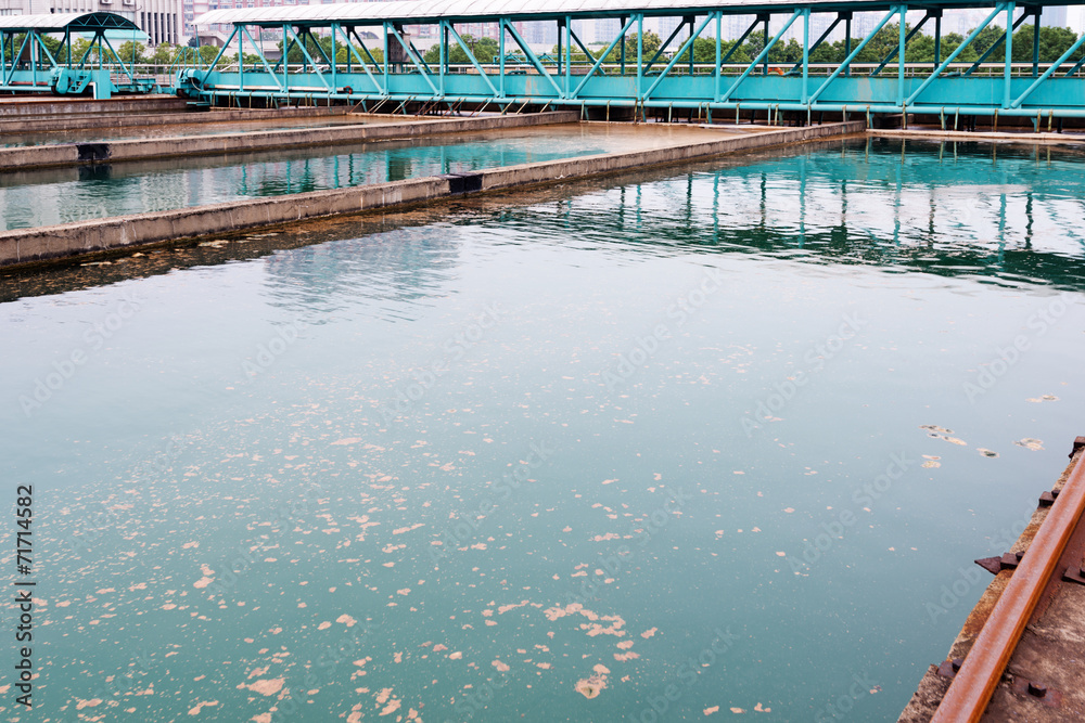 Fototapeta premium Modern urban wastewater treatment plant