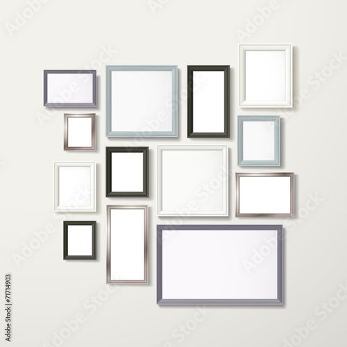 colorful blank frameworks set