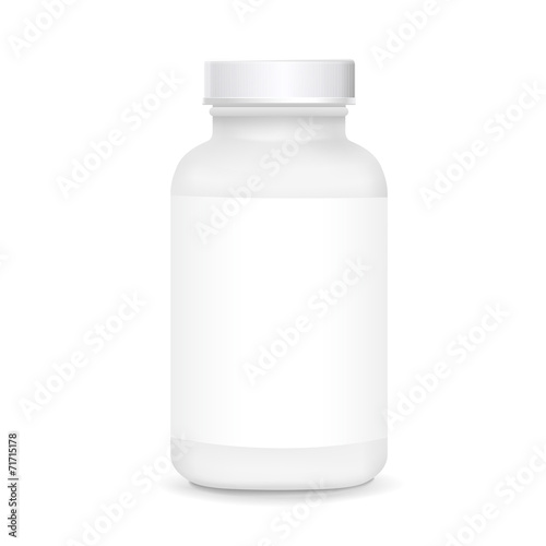 white plastic medical container