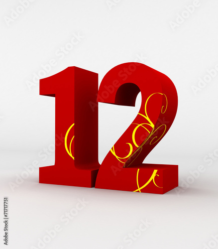 red  number 12