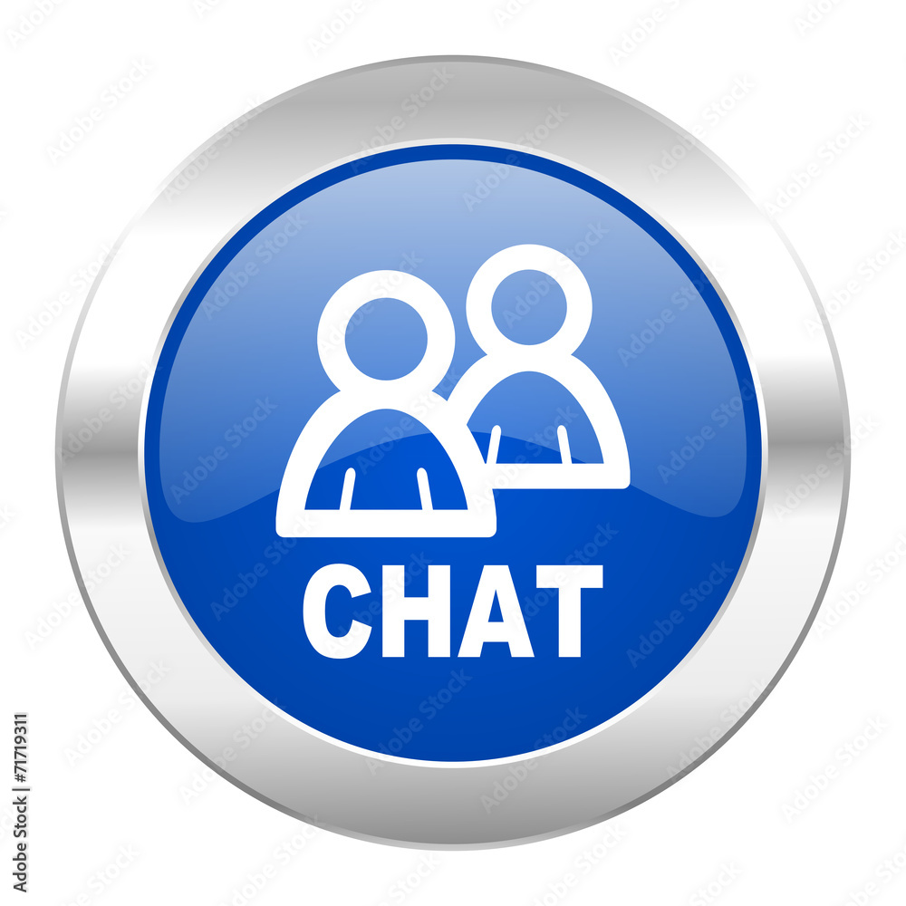 chat blue circle chrome web icon isolated chat blue circle chrome web icon isolated