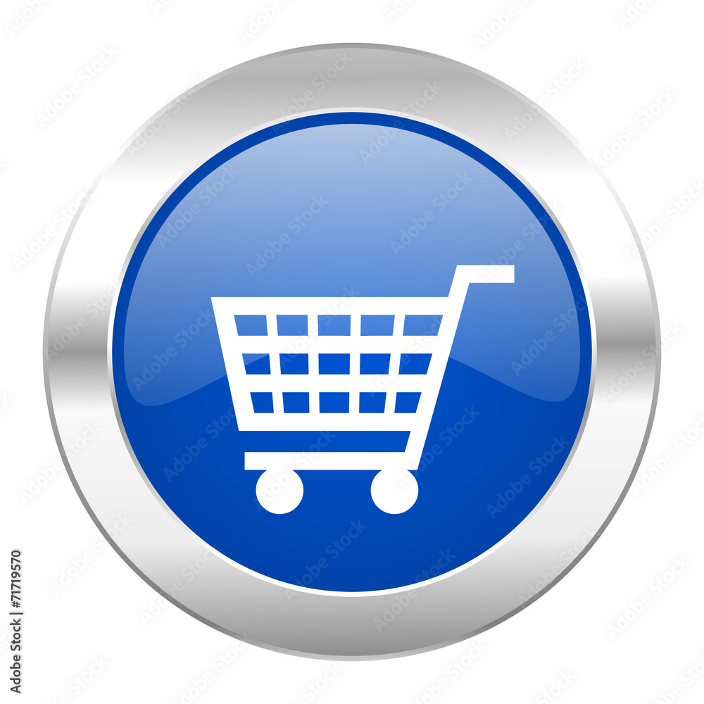 cart blue circle chrome web icon isolated cart blue circle chrome web icon isolated