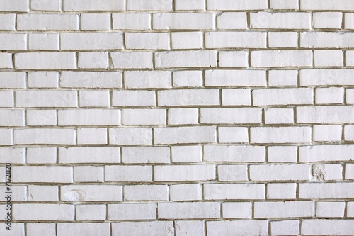 White Textured Brick Wall