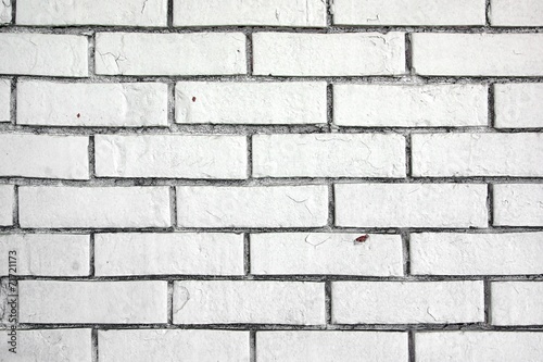 White Textured Brick Wall