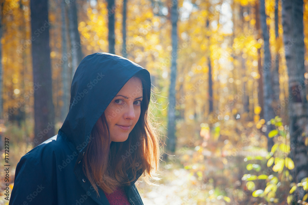 Woman enjoying autumn Woman enjoying autumn