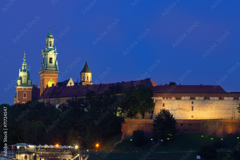 Wawel is a fortified architectural complex erected on the left b