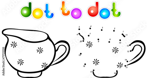 Milk jug dot to dot coloring book