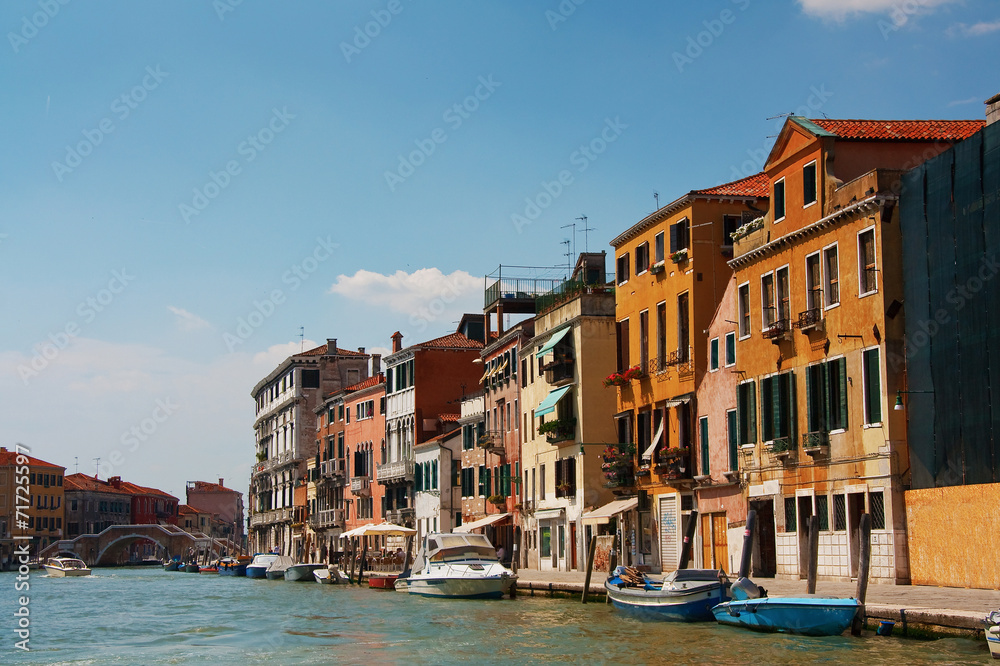 One of the main canals in Venice, Italy.