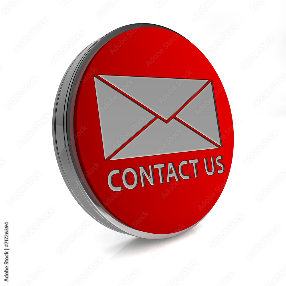 Contact us circular icon on white background Contact us circular icon on white background