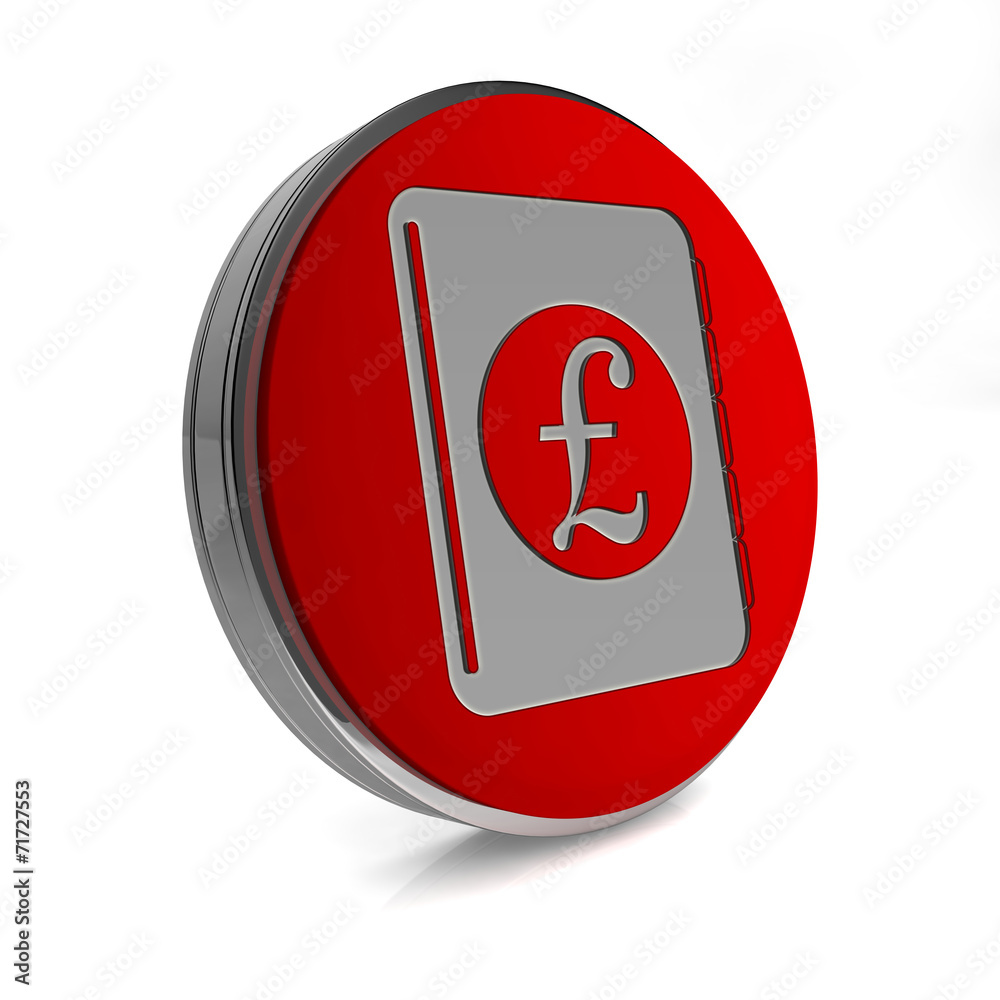 pound money book circular icon on white background pound money book circular icon on white background