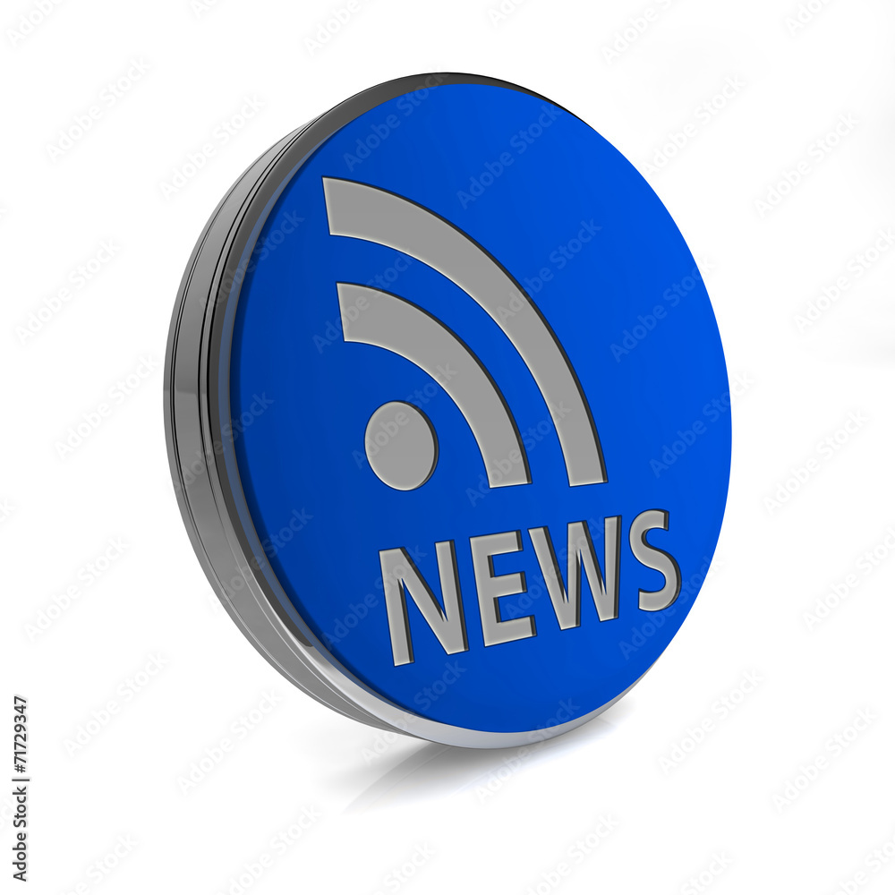 News circular icon on white background News circular icon on white background