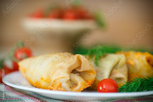 braised cabbage leaves wrapped rolls
