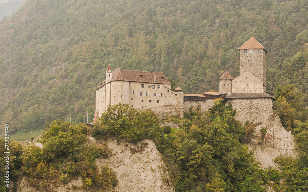 Algunde, Schloss Tirol, Vinschgau, Südtirol, Herbst, Italien