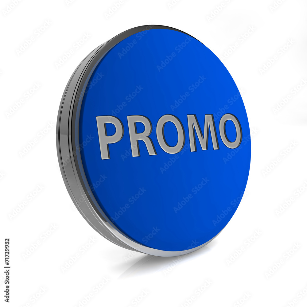 Promo circular icon on white background Promo circular icon on white background