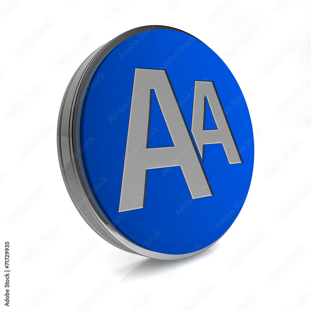 Alphabet circular icon on white background Alphabet circular icon on white background