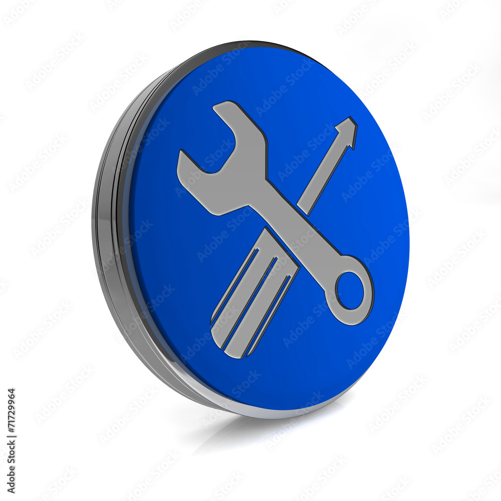 Settings circular icon on white background Settings circular icon on white background