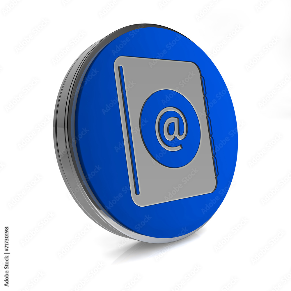 Email circular icon on white background