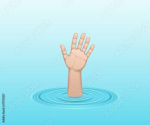 Hand in water