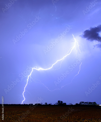 Storm with lightning - landscape