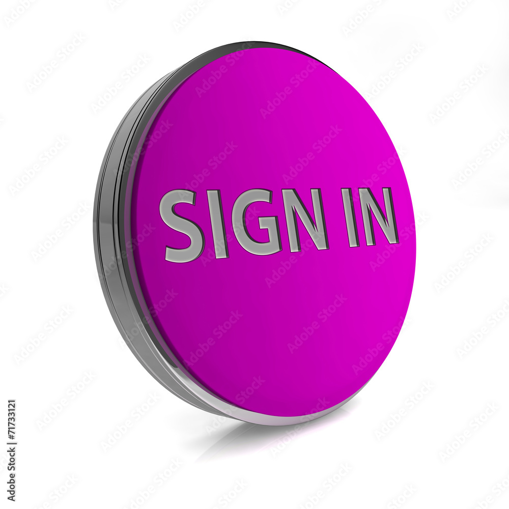 sign in circular icon on white background sign in circular icon on white background