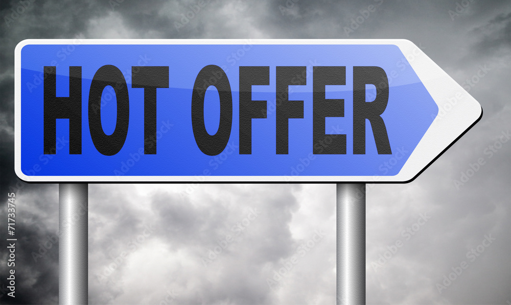 hot offer sign