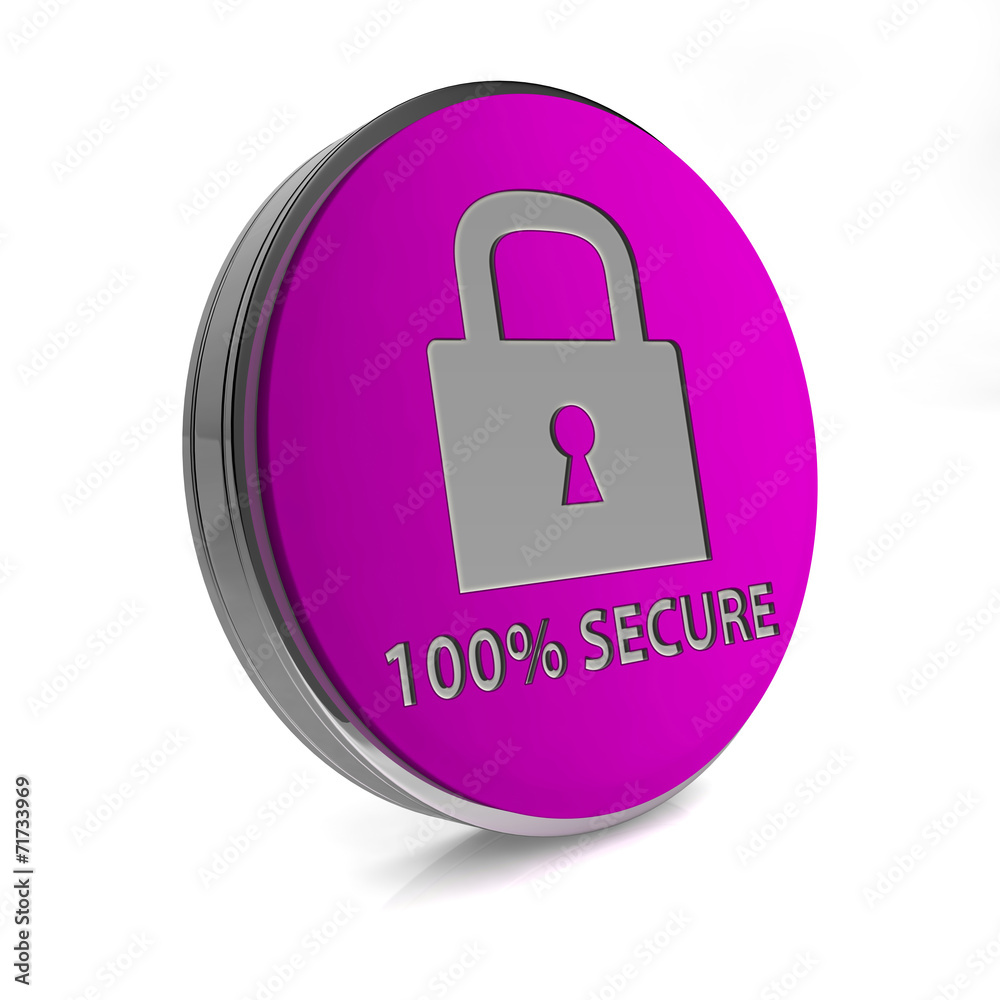 Lock circular icon on white background