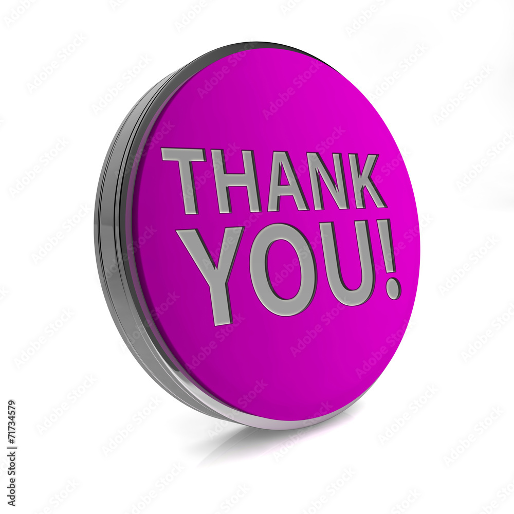 Thank you circular icon on white background Thank you circular icon on white background