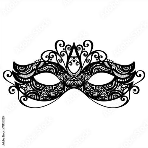 Beautiful Masquerade Mask (Vector), Patterned design