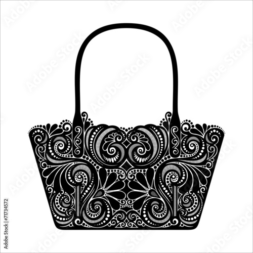 Vector Decorative Ornate Women's Bag