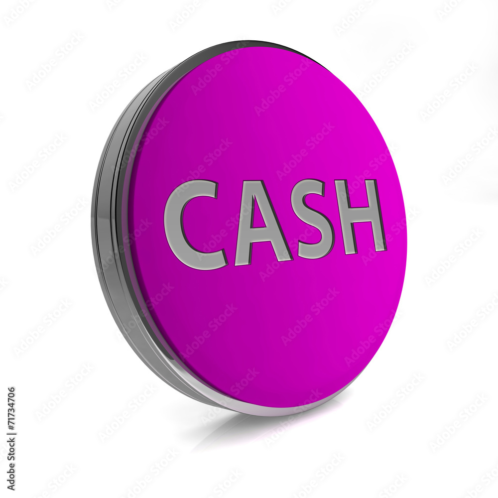 Cash circular icon on white background Cash circular icon on white background