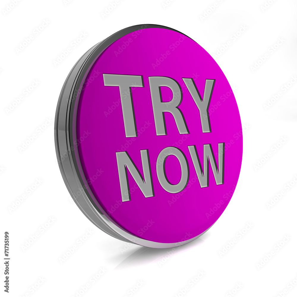 Try now circular icon on white background Try now circular icon on white background