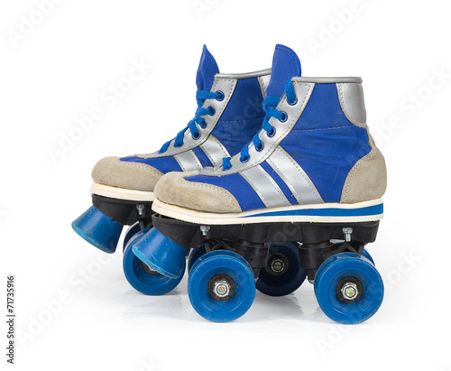 Fotografie Old blue rollerblades