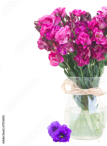 bunch of  mauve eustoma flowers