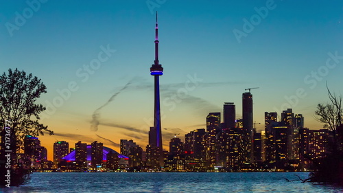 Toronto Downtown skyline view from  Island Park , Canada