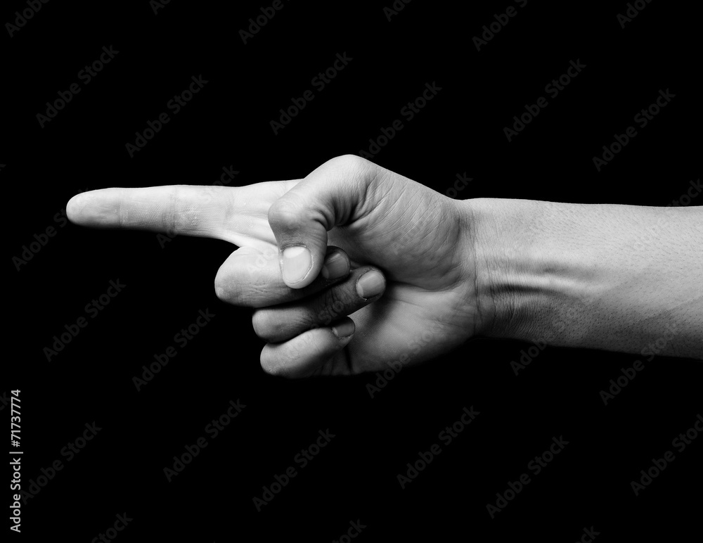 Hand black and white Hand black and white