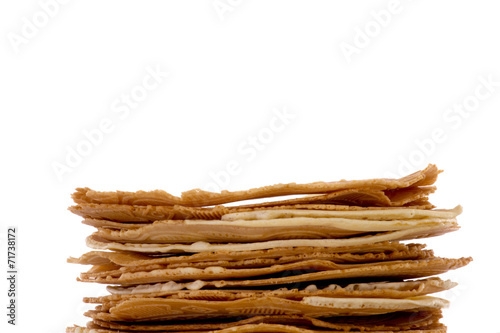 Fresh baked krumkakes photo