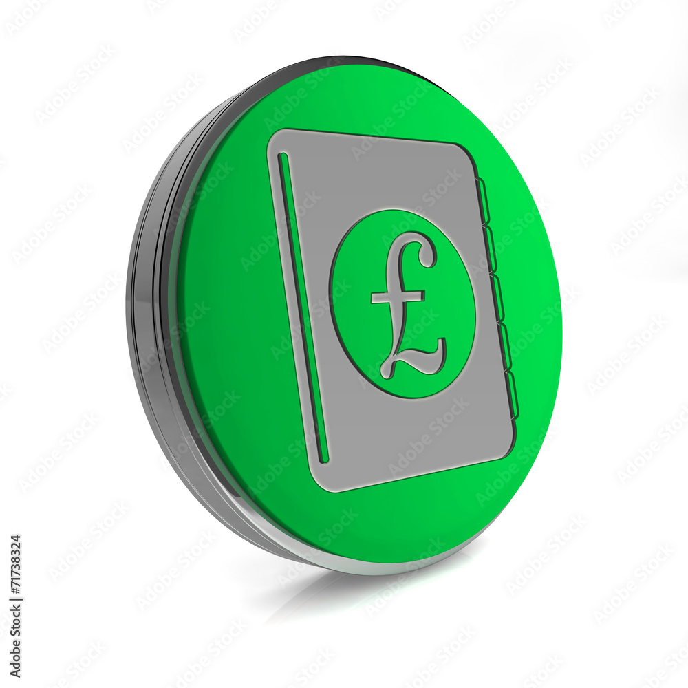 pound money book circular icon on white background pound money book circular icon on white background