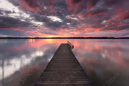 Obraz Wieczorem nad jeziorem Starnberg