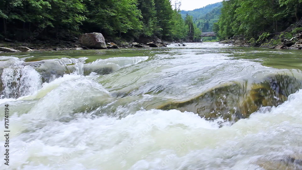 small waterfall in mountains Carpathians small waterfall in mountains Carpathians
