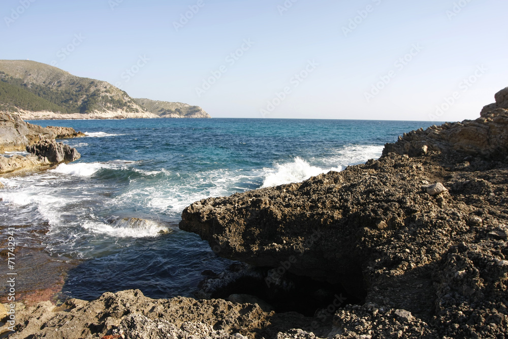 Felsenküste in Spanien