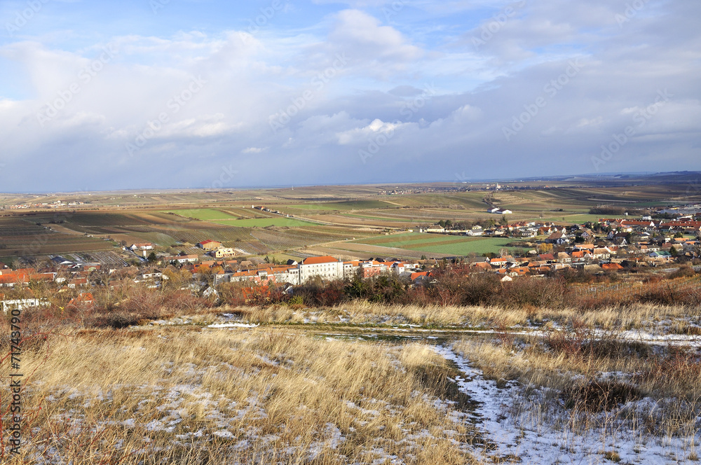 Panoramic view of the historic part of Retz