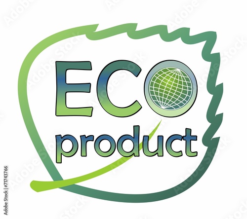 Label designed as the leaf for eco-friendly product