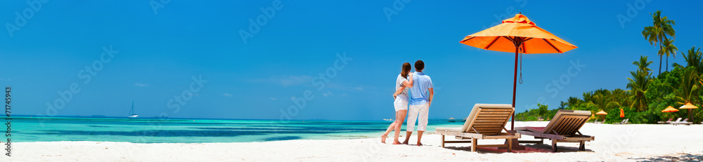 Couple at tropical beach