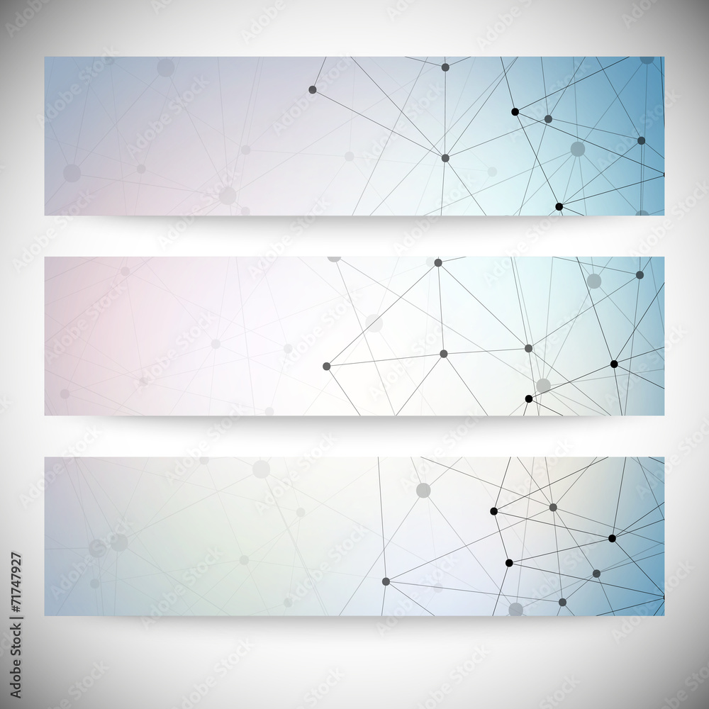 Set of horizontal banners. Abstract blue background vector Set of horizontal banners. Abstract blue background vector