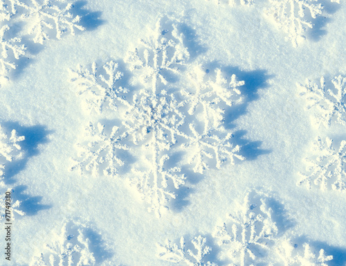 Winter Snow Background. Snowflake closeup © Subbotina Anna