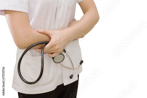 Doctor with stethoscope isolated