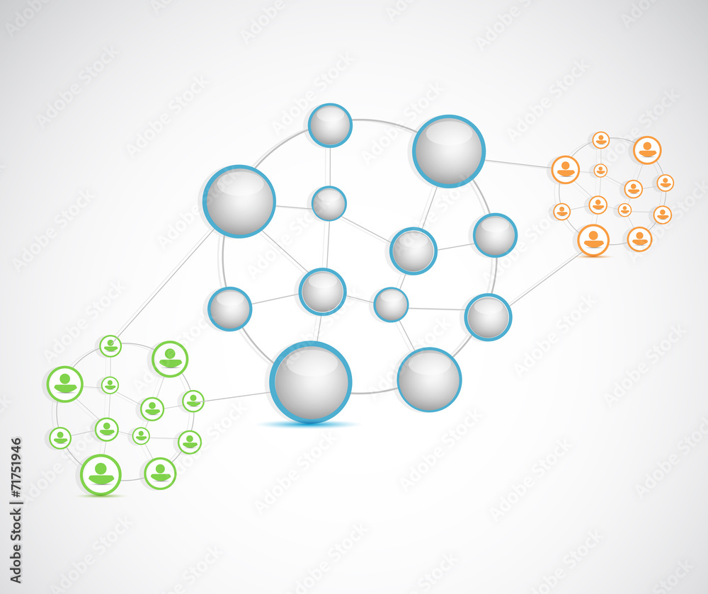 sphere and people diagram network